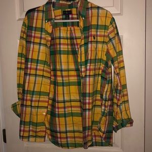 Polo Ralph Lauren Yellow Plaid Button Up